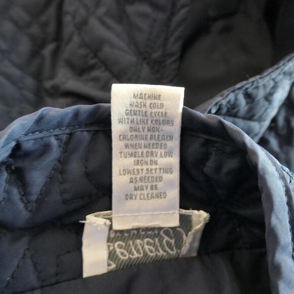 Zenergy By Chico's Vest Womens 2 Or Large Blue Quilted Zip Snap Mock Neck Lined - Picture 12 of 13